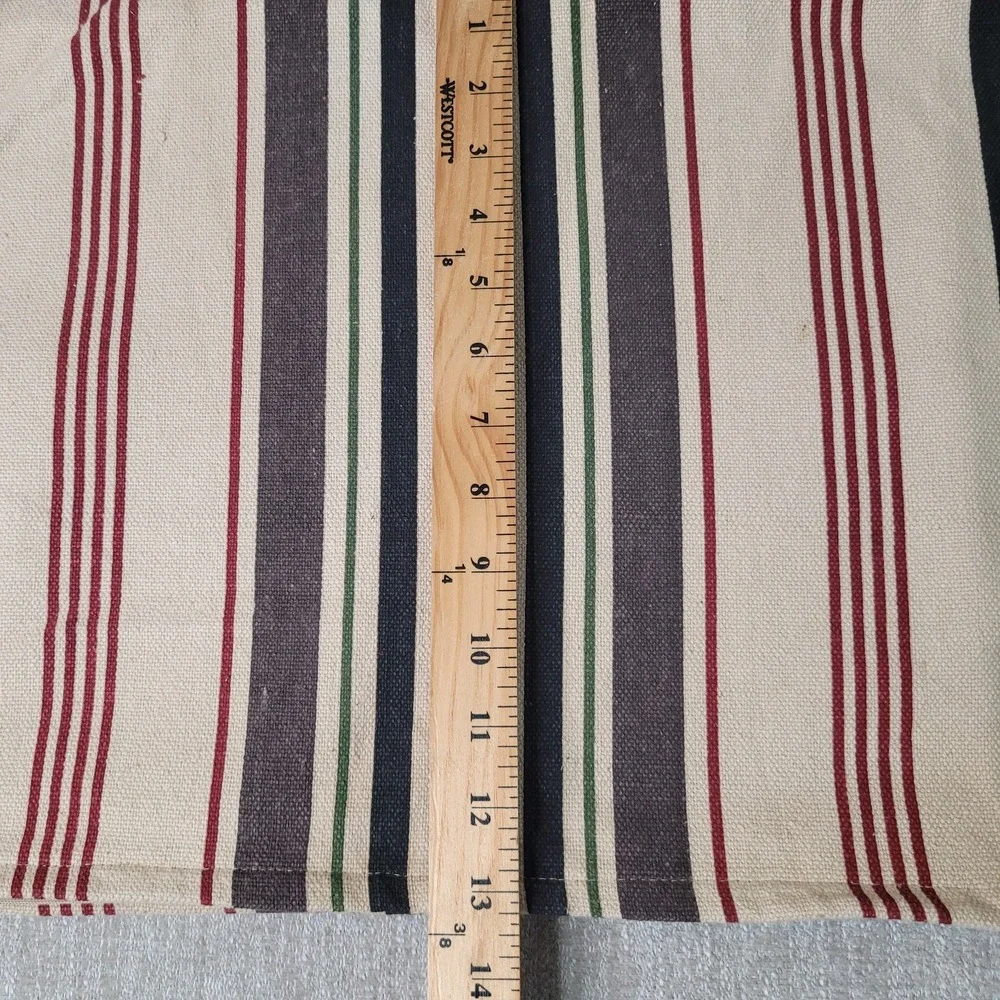 3‎ Newport Throw Pillow Covers (1) 13x26 & (2) 20x20 Striped Red Black Beige
